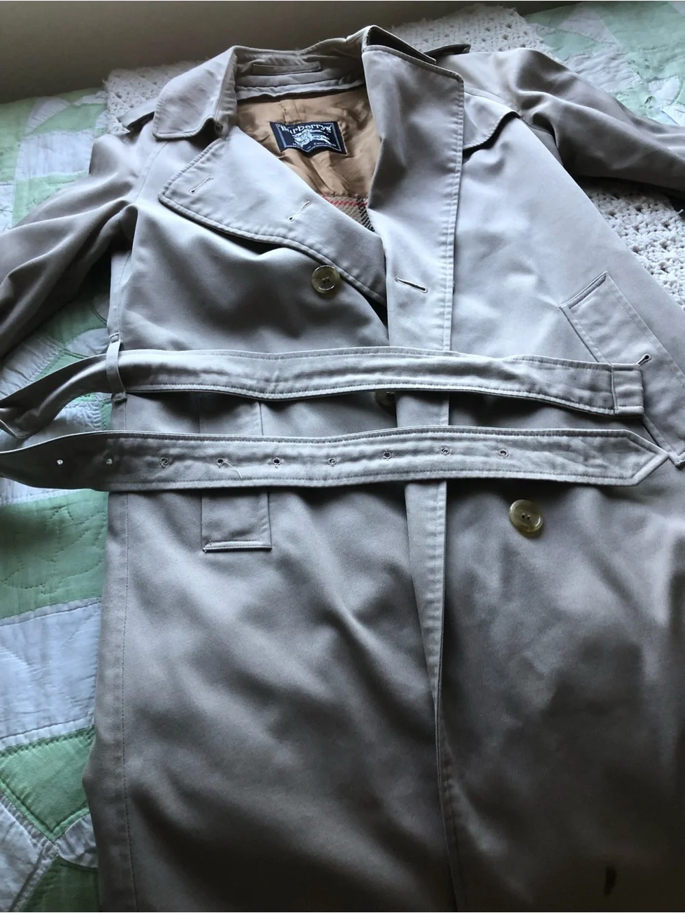 Burberry Beige Double-Breasted Trench Coat - Picture 9 of 13
